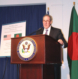 Ambassador Froman speaks at the signing of the U.S.-Bangladesh Trade and Investment Cooperation Forum Agreement
