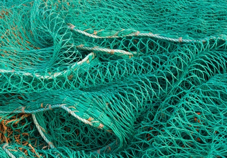 Discarded fishing nets turned into nylon yarns