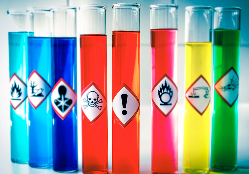 Hazardous chemicals in testubes