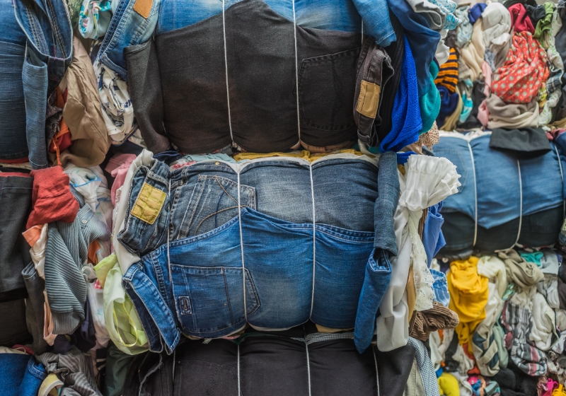Pile of textile scraps