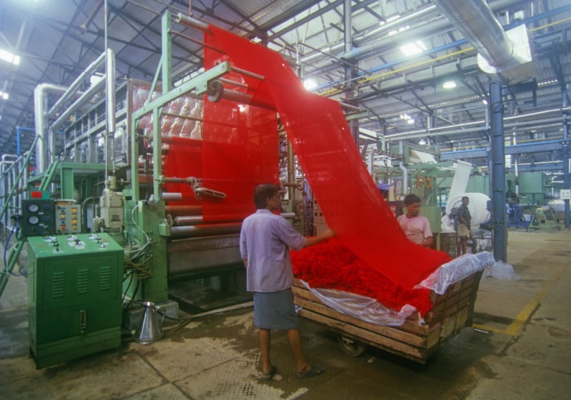 Indian textile dyehouse