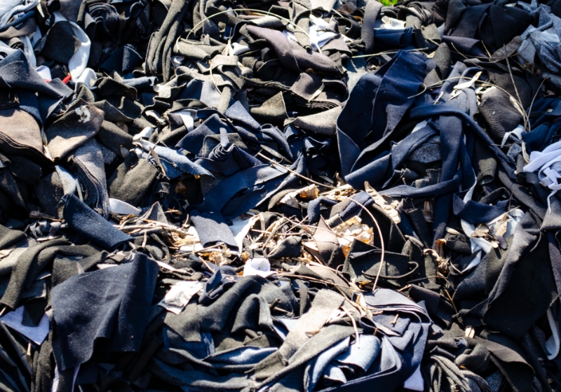 Textile recycling scraps