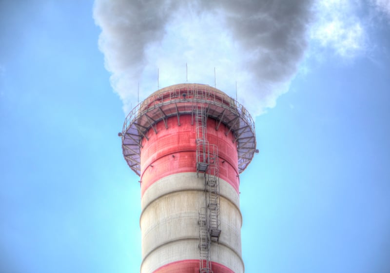 Chimney emitting smoke