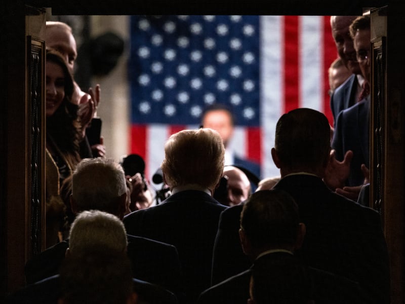 Pic of Trump entering congress